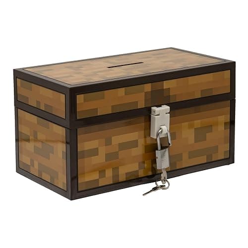 Minecraft Official Chest Money Bank – Gamer Room Decor & Gift for Boys and Girls – Piggy Bank for Bedroom or Playroom | Paladone - Image 1
