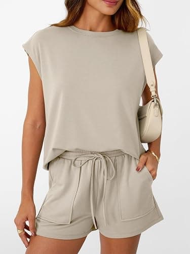 AUTOMET Womens Crew Neck Two Piece (large, khaki) thumbnail 2