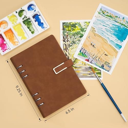 Lightwish Watercolor Sketchbook,100% Cotton Acid Free Watercolor Journal,300gsm/140lb Cold Press Watercolor Paper for Artists,Adults,Students,20 Sheets,9.25 * 6.3 Inches thumbnail 8