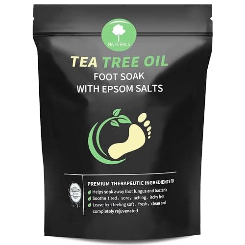 Tea Tree Oil Foot Soak with Epsom Salt - Pedicure Foot Spa for Toenail Fungus Treatment, Nail Discoloration, Stubborn Foot Odor and Itchiness -16 oz - Image 1
