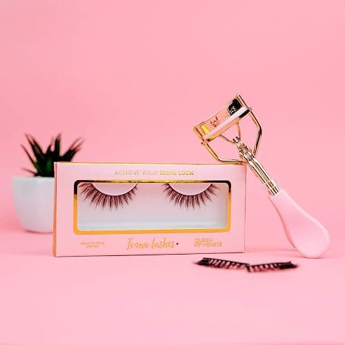 Icona Lashes Eyelash Curler - 24K Gold-Plated Stainless Steel Precision Eye Lash Curler for Lush, Luxurious Lashes - Silicone Eyelash Curler Pads, Ergonomic Cushioned Handles - with Replacement Pads thumbnail 5