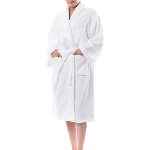 Alpine Swiss Blair Womens Cotton Terry Cloth Bathrobe Shawl Collar Velour Spa Robe thumbnail 4