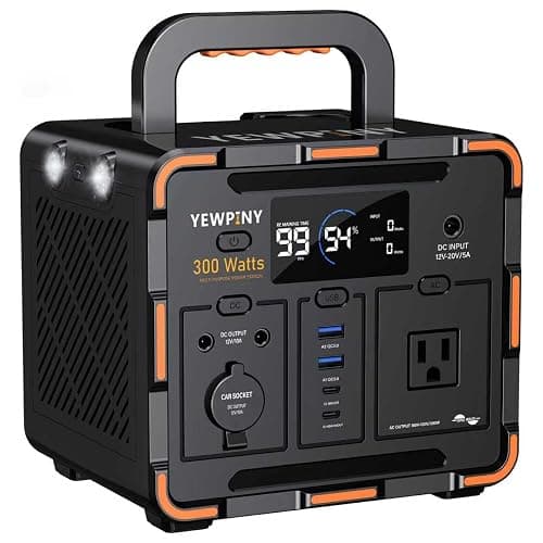 300W Portable Power Station, Solar Generator 259Wh, 70,000mAh LiFePO4 Battery with 65W USB-C PD&Pure Sine Wave AC, Solar Charging for Camping,Home Backup,Emergency Power(SOS Light & LCD Display) - Image 1