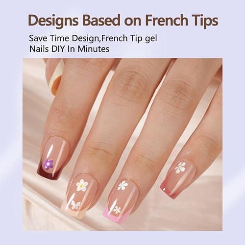 Misssix French Gel Press on Fake Nail Tips, Short Square, No Need to File, Pre-lasting for Nail Art DIY 16 Sizes Multicolor 160Pcs thumbnail 6