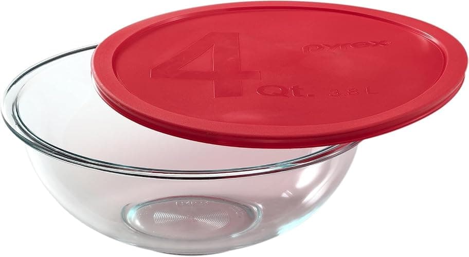 Pyrex Smart Essentials 4-Quart Glass Mixing Bowl, 3.79 liters - Image 1