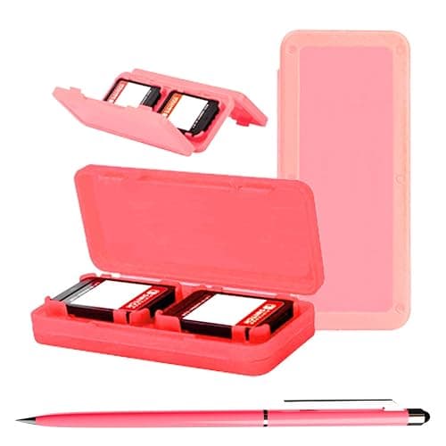 Orzly Accessories Bundle Compatible for use with Nintendo Switch Lite - Protective Case & Screen Protector, USB Cable, Games Holder, Grip Case, Headphones, Thumb-Grip Pack & More (Coral) thumbnail 9