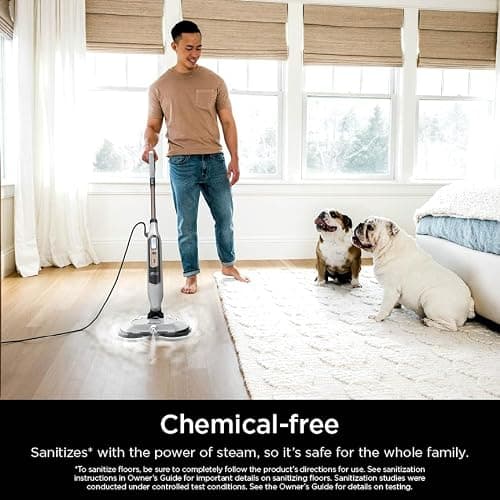 Shark Steam & Scrub with Steam Blaster Technology All-in-One Hard Floor Steam Mop with 3 Steam Modes & LED Headlights S8201, Rotator White thumbnail 3