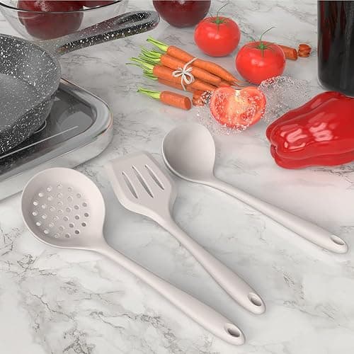 Silicone Cooking Utensils Set - 446°F Heat Resistant Kitchen Utensils,Turner Tongs,Spatula,Spoon,Brush,Whisk,Kitchen Utensil Gadgets Tools Set for Nonstick Cookware,Dishwasher Safe (BPA Free) thumbnail 2