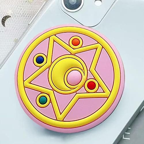 Cute Moon and Star Phone Grip -Kawaii Phone Grip Compatible with Kindle Paperwhite & iPad iPhone, Phone Holder Stand for Women, Phone Charm Accessories - Image 1
