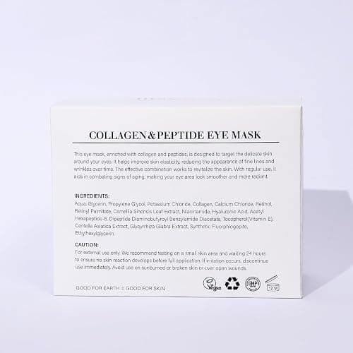 PEAUAMIE Under Eye Patches Collagen and Peptide Eye Mask for Dark Circles and Puffiness,Face Mask Skin Care Products 30 Pairs thumbnail 9