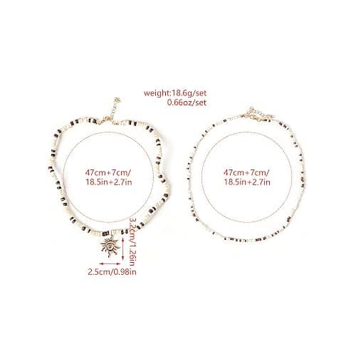 BerryFactor Puka Shell Necklace with Coconut Bead Adjustable Chain Summer Beach Surfing Holiday Jewelry thumbnail 2