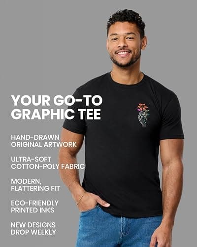 INTO THE AM Men's Graphic T-Shirts S - 4XL Premium Short Sleeve Tees Cool Nature Designs thumbnail 3
