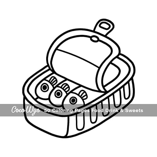 Food Drink & Sweets: Coloring Book for Adults and Kids, Bold and Easy, Simple and Big Designs for Relaxation Featuring a Variety of Foods, Drinks, Desserts and Fruits (Bold & Easy Coloring) thumbnail 5