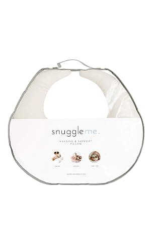 snuggle me Organic Nursing Pillow - Bottle & Breastfeeding Pillow with Organic Cotton Cover & Fiberfill, Machine Washable, Newborn Essentials Must Haves (Natural) - Natural thumbnail 9