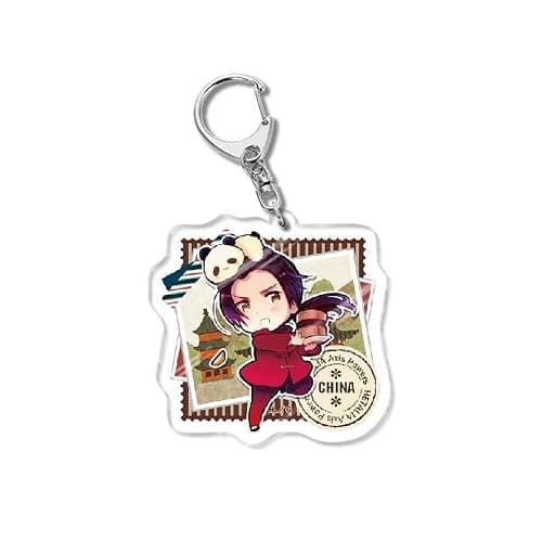 GO2COSY Set of 10 Anime Axis Powers Hetalia Acrylic Keychain Pendant Key Chain Style A thumbnail 3