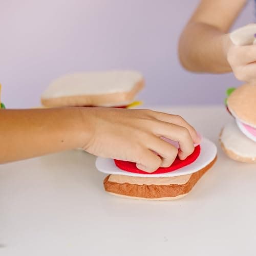 Melissa & Doug Felt Food Sandwich Play Food Set (33 pcs), Orange, 1 Count thumbnail 8