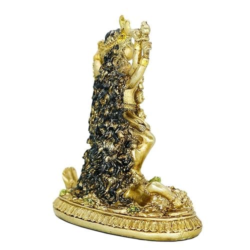 BangBangDa Hindu Goddess Kali Statue Sculpture - Indian God Decorative Antique Idol - India Goddess of Time and Death Figurine Murti Pooja Puja Buddha Temple Mandir Decor thumbnail 6
