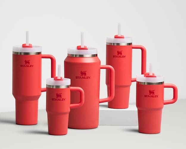 STANLEY Quencher H2.0 Tumbler with Handle and Straw 30 oz | Flowstate 3-Position Lid | Cup Holder Compatible for Travel | Insulated Stainless Steel Cup | BPA-Free | Hot Coral thumbnail 7