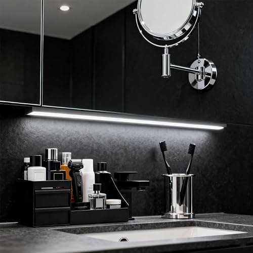 Black Cologne Organizer for Men,Large Perfume Stand Holder with Drawers,Cologne Stand,Shelves for Perfumes,Organizador de Perfumes,Dresser Organizer Countertop for Mens Bathroom & Bedroom Storage thumbnail 7