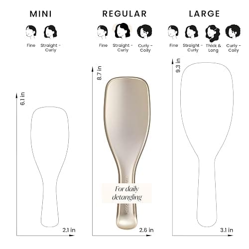 Tangle Teezer Ultimate Detangler Haarbürste – Nasses & Trockenes Haar – Entwirrungsbürste für Alle Haartypen – Zweistufige Borsten Reduzieren Haarbruch & Knoten – Champagner Gold mit Chrom-Finish thumbnail 7