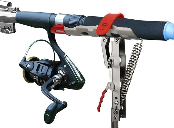 LBW Automatic Spring Fishing Rod Holder for Ground Bank Fishing Pole Holder Hook Setter Adjustable High Sensitivity Stainless Steel Fishing Rod Stand Pack thumbnail 9