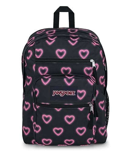 JanSport Laptop Backpack - Computer Bag with 2 Compartments, Ergonomic Shoulder Straps, 15” Laptop Sleeve, Haul Handle - Happy Hearts Black - Happy Hearts Black