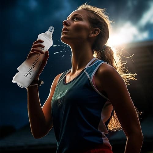 WILDREEDS 500ml Soft Flask, TPU Collapsible Soft Water Bottle for Hydration Pack, Running Vest, Folding Water Bottle for Hiking Cycling Climbing-1Pcs, White thumbnail 2