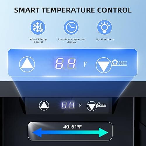 Antarctic Star 18L Beverage Refrigerator Cooler 24Can, Mini Fridge with Quiet Compressor, LED Light,Freestanding Small Fridge with Electronic Temperature Control for Home and Bar(40-61 ℉) thumbnail 4