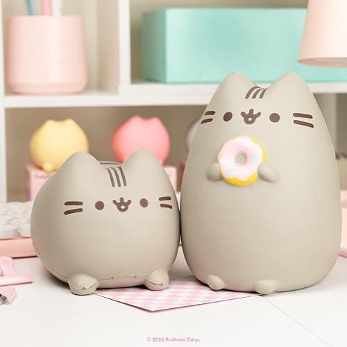 Hamee Pusheen Cat Slow Rising Cute Jumbo Squishy Toy (Bread Scented, 6.3 inch) [Birthday Gift Bags, Party Favors, Gift Basket Filler, Stress Relief Toys] - Pusheen with Donut thumbnail 8
