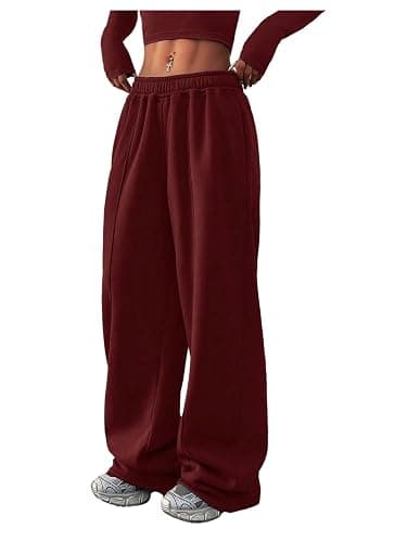 SHENHE Women's Straight Leg Elastic Waist Sweatpants Waist Pockets Loose Casual Jogger Pants - Image 1