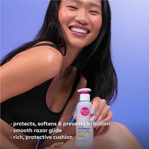 eos Cashmere Shave Oil, Vanilla Cashmere, Soothing Moisturizing, Prevents Irritation and Razor Burn, Bikini Area-Approved, Body Care, 6 fl oz thumbnail 3