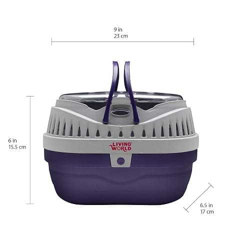 Living World 60887 Pet Carrier, Purple/Grey, Small thumbnail 2