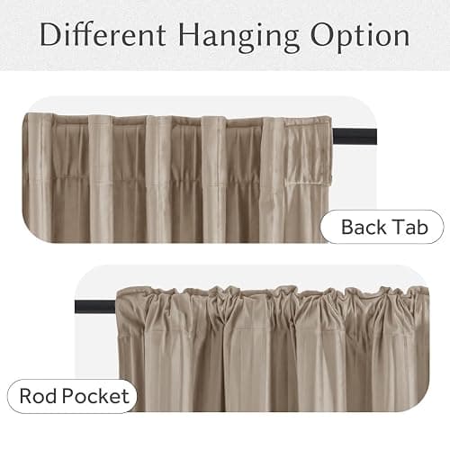 RYB HOME Striped Velvet Curtains 96 inches Long, Back Tab Room Darkening Noise Reducing Window Treatment for Living Room Bedroom Privacy Protect for Stuido, Grey, W52 x L96 inch, 2 Panels thumbnail 6