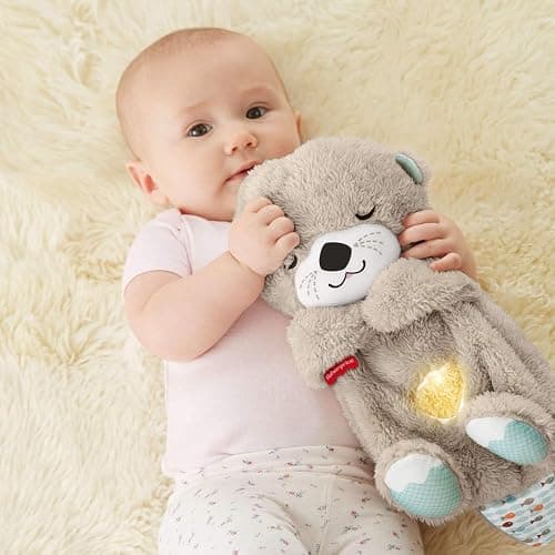 Fisher-Price Baby Toy Soothe 'n Snuggle Otter Portable Plush Sound Machine with Music Lights & Breathing Motion for Newborns 0+ Months thumbnail 2
