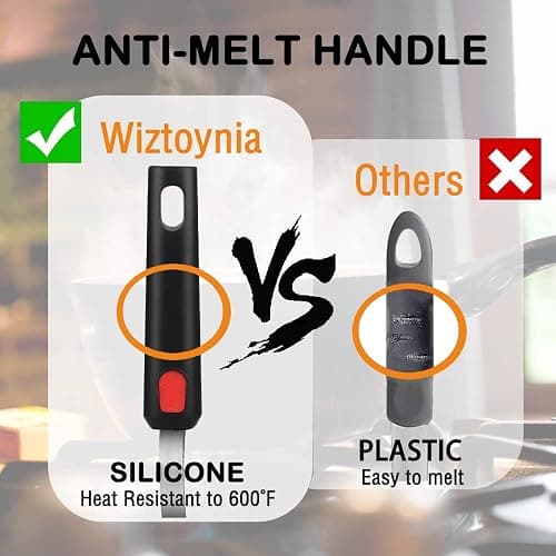 Silicone Pancake Spatula, Wide Silicone Spatula Turner with Lengthened Handle, 600°F Heat Resistant Cooking Spatulas for Nonstick Cookware, Large Flexible Kitchen Utensils BPA Free (Pancake Spatula) thumbnail 6
