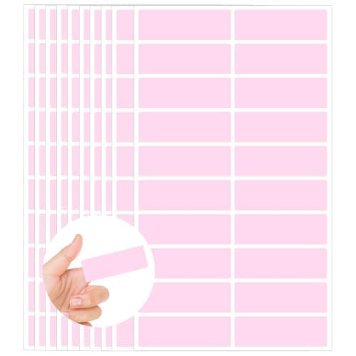 Starboling Color Coding Labels,400 PCS 1" x 3" Pink Rectangular Colored Labels Stickers,for Garage Sale,Price Tags,File Folder Tabs,and Classroom Organization - Image 1