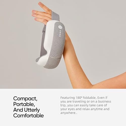 Eye Massager & Bluetooth Heat Sleep mask,Parents Gift Sets |With storage bag & greeting card | Migraine Relief,Relaxation,Bedtime Stress Relief | White Noise,3D airbag kneading| Smart Head Massager thumbnail 6