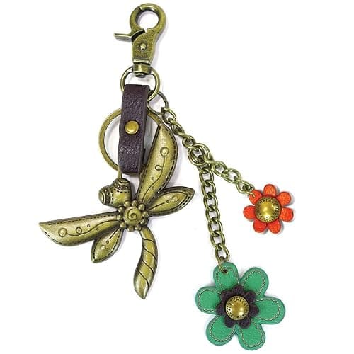 Canvas Patchwork Cross-body BROWN Messenger Bag (Metal Dragonfly +Teal Flowers) thumbnail 2