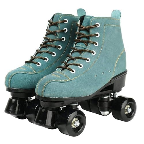 XUDREZ Cowhide Roller Skates for Women and Men High-Top Shoes Double-Row Design,Adjustable Classic Premium Roller Skates - Image 1
