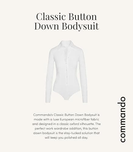 commando Women's Classic Button Down Thong Bodysuit thumbnail 3