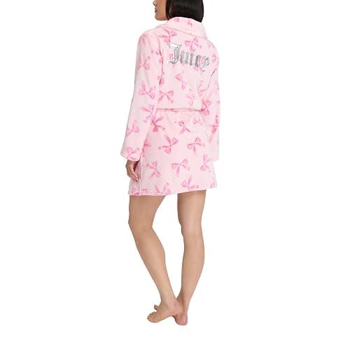 Juicy Couture Women's Super Soft Luxe Plush Shawl Collar Robe - Image 1