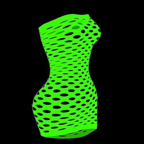 Vorifun Sexy Womens Strapless Fishnet Lingerie Sleepwear Mini Dress Tube Chemise Bodysuit One Size thumbnail 7