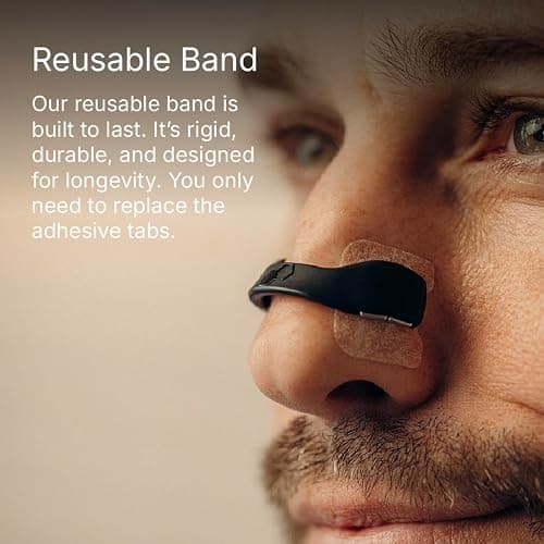 Intake Breathing Magnetic Nasal Strips Starter Kit (15 Count, Black) - Boost Oxygen Intake, Reduce Snoring, Improve Sleep Quality - Sweat Resistant, Nasal Strips - Extra Strength Snoring Solution thumbnail 7