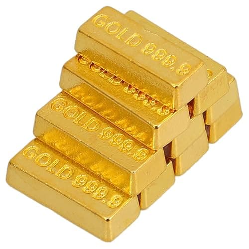 Gadpiparty Gold Bars, Fake Gold Bars, 0.59In Mini Fake Brick Decorative Toy for Dollhouse Miniature Scene Layout - Image 1