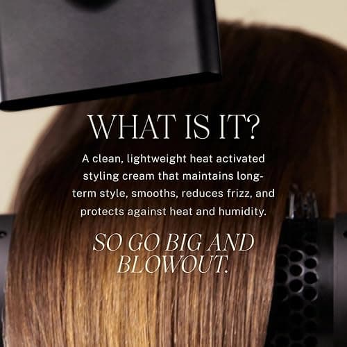 JVN Complete Blowout Styling Milk, 0.84 Fl Oz, Travel Size, Frizz Fighting, Heat Activated Style Extending Hair Cream and Heat Protectant, Hair Care for Women and Men, Silicone Free thumbnail 2