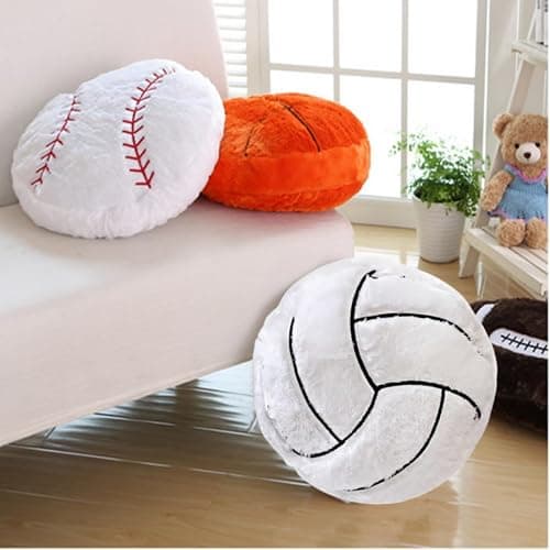 Volleyball Sports Pillow Fluffy Soft Throw Pillow Toy ，14" Durable Sport Basketball Plush Toys,Plush Pillow Toys Gift for Kids Boy Girls Children Room Decoration thumbnail 4