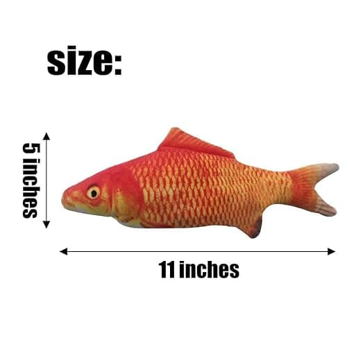QIAONIUNIU Electric Moving Fish Interactive Plush Toys thumbnail 2