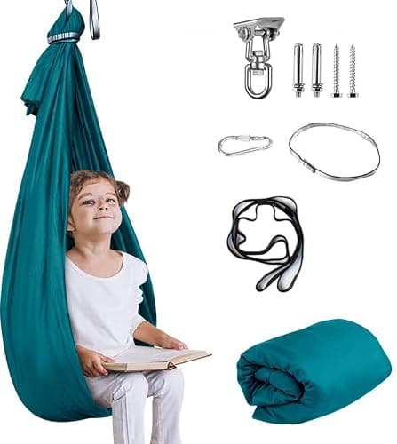 Therapy Swing for Kids with Special Needs (Hardware Included) Snuggle Swing Cuddle Indoor Outdoor Adjustable Hammock for Children with Autism, ADHD, Aspergers, Sensory Integration - Image 1