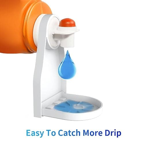 (2 Pack) Laundry Detergent Cup Holder Drip Catcher Organizer Clip Tight on Laundry Bottle Spouts, No More Leaks or Mess with Detergent and Fabric Softener in Laundry Room thumbnail 4