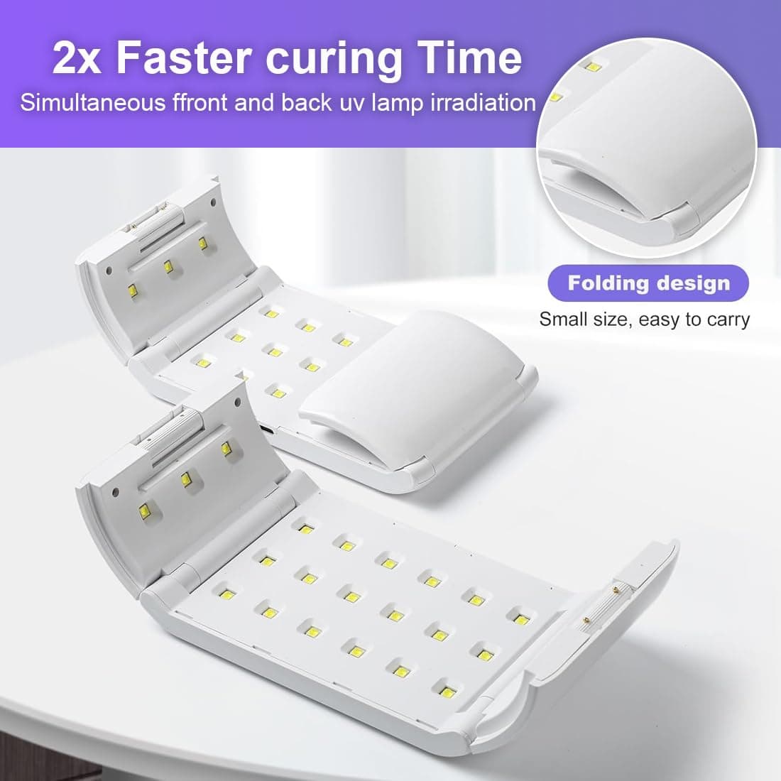 Mfancy UV Light for Resin,Two-Sided Fast Curing UV Resin Light,Foldable Portable UV Light Nail Lamp,Resin UV Curing Lamp[4 Timers],Resin Molds,Jewelry Making,DIY Craft,Nail Curing thumbnail 5